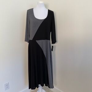 NWT Style & Co. Black and Gray Dress